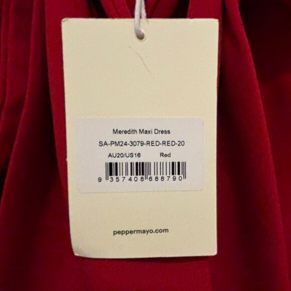 Red Strapless Maxi Dress with Bow - Picture 5 of 15